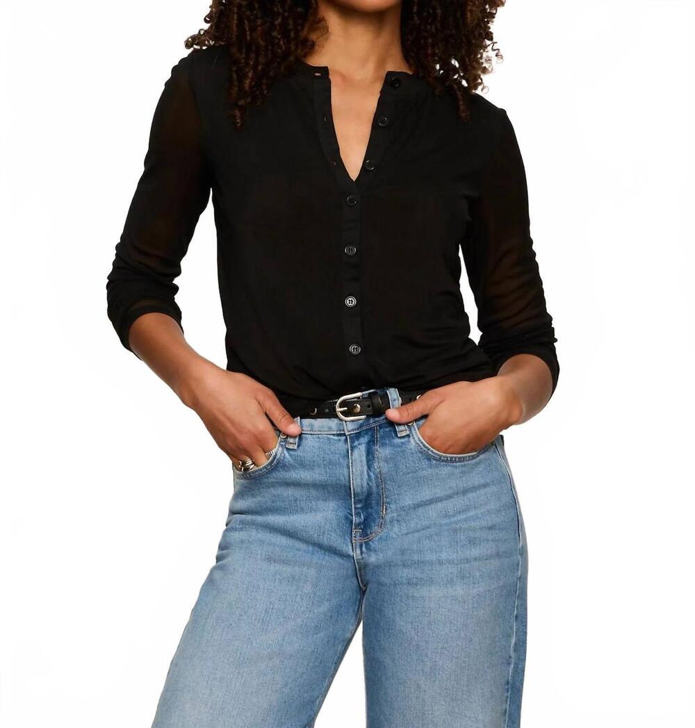 NEW SANCTUARY women's mesh long sleeve cardigan in black